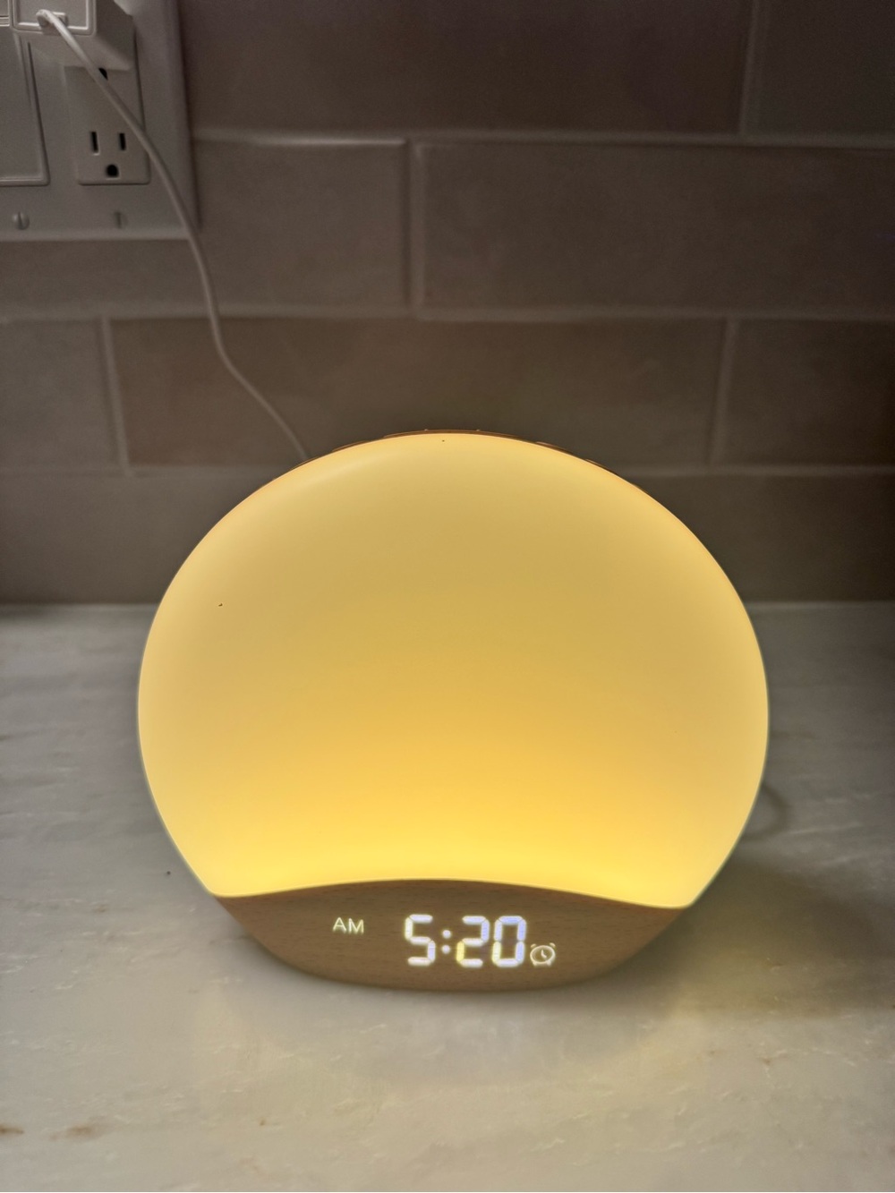 Wake-Glow Sunrise Alarm Clock Lamp - Yellow